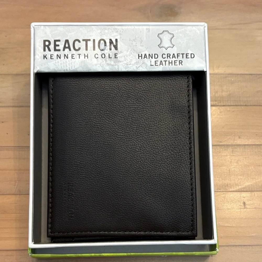 Kenneth Cole Reaction Dark Leather Bi-Fold Wallet